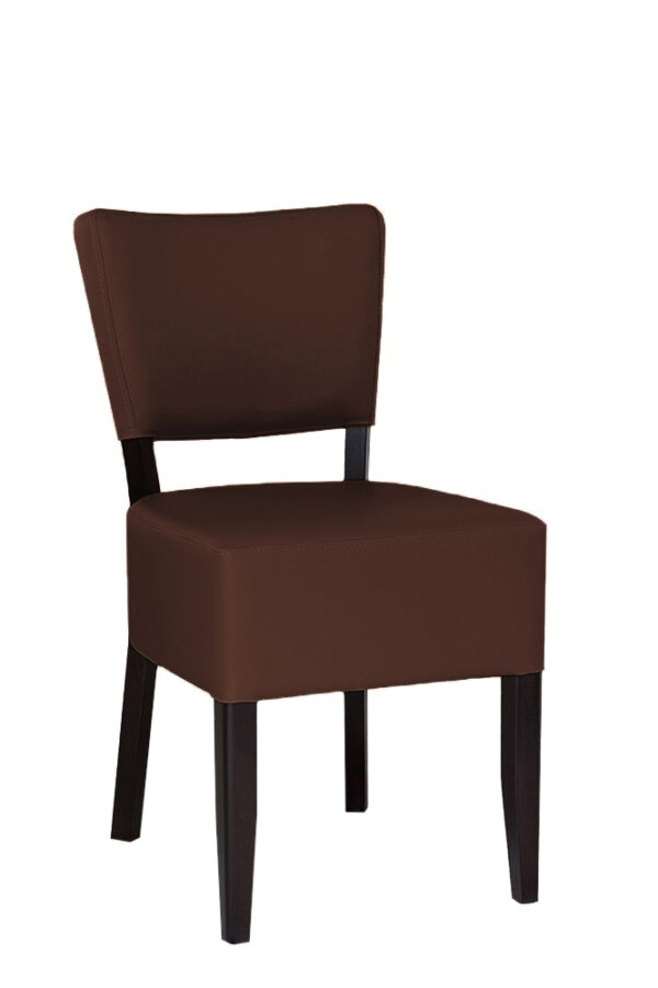 Gastro Stuhl aus Holz und Leder