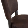Gastro Stuhl aus Holz und einer Lederlehne
